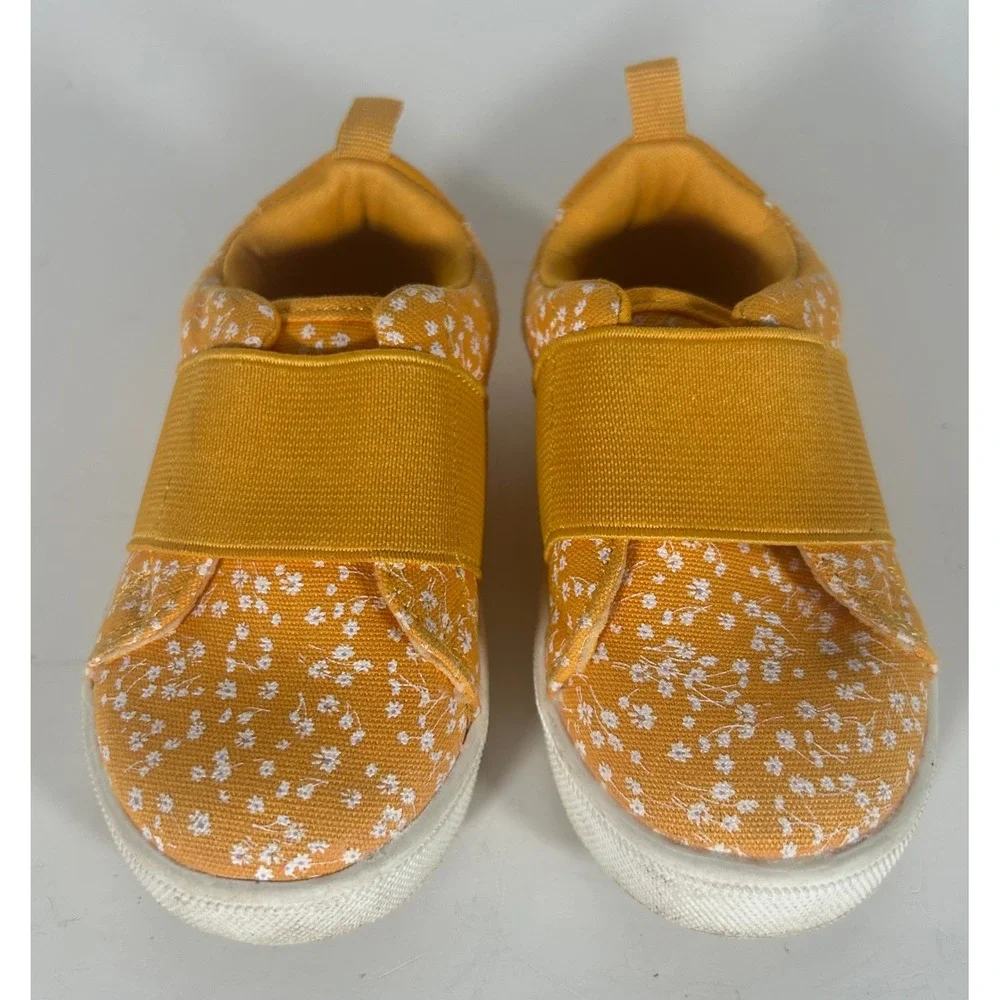 OshKosh Bgosh Lulutop Yellow Floral Slip On Sneakers Toddler Girls Size 5M